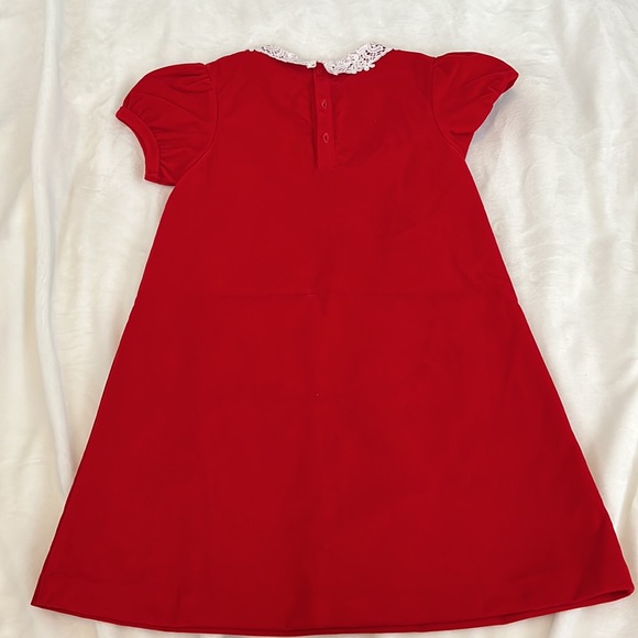 Girls Res Velvet Dress with lace collar - Picture 4 of 4